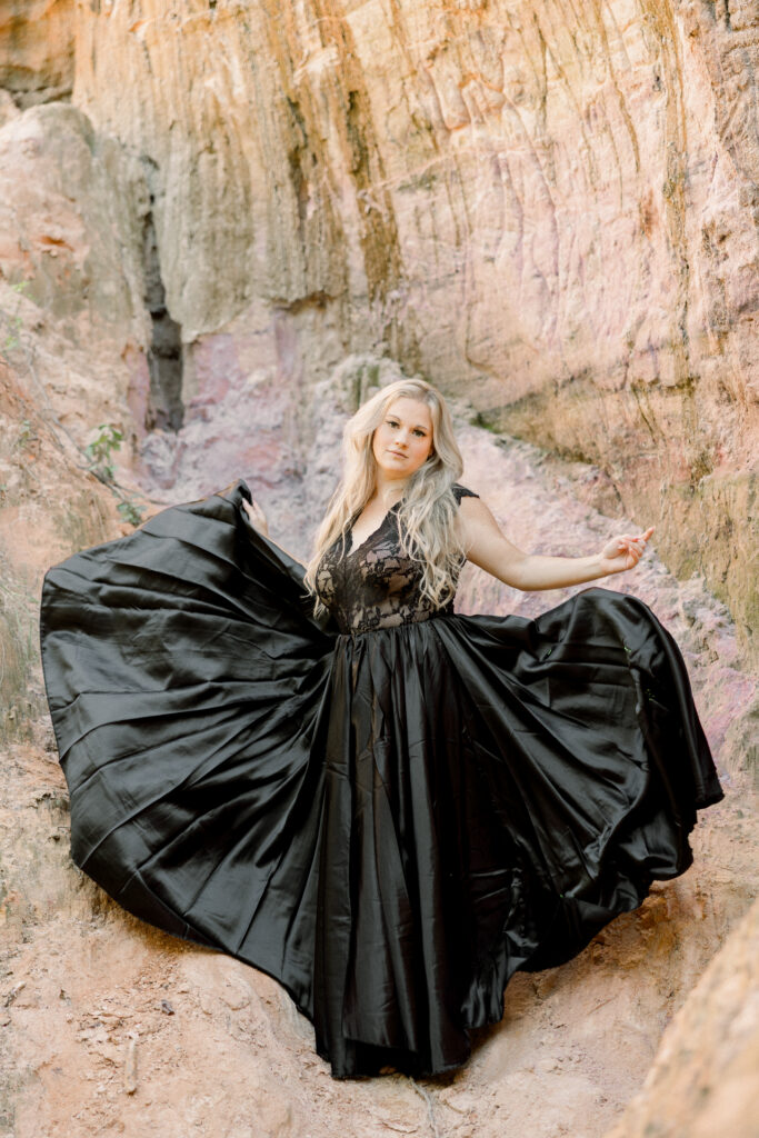 Portraits in black in the midwest canyons of Georgia